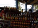 Spices and local rum concoctions for sale in the Sunday market at St Annes.