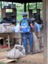 Packing sacks to load onto the mules