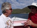 Andy and Daria, from Aleria, en route to the snorkeling sites in Douglas Bay, Dominica.