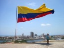 The biggest Colombian flg seen to date - Castillo San Felipe