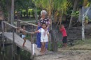 Tupou wit her grandchildren