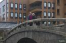 Sue and Kathy on the Castle bridge.