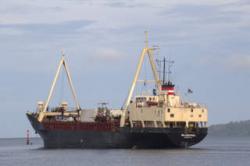 One of the supply ships