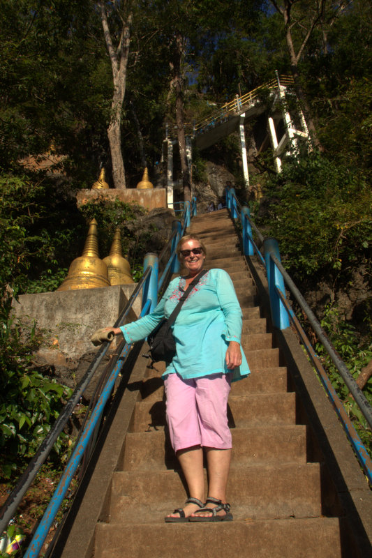 Sue at the start of the climb of  1271 steps!