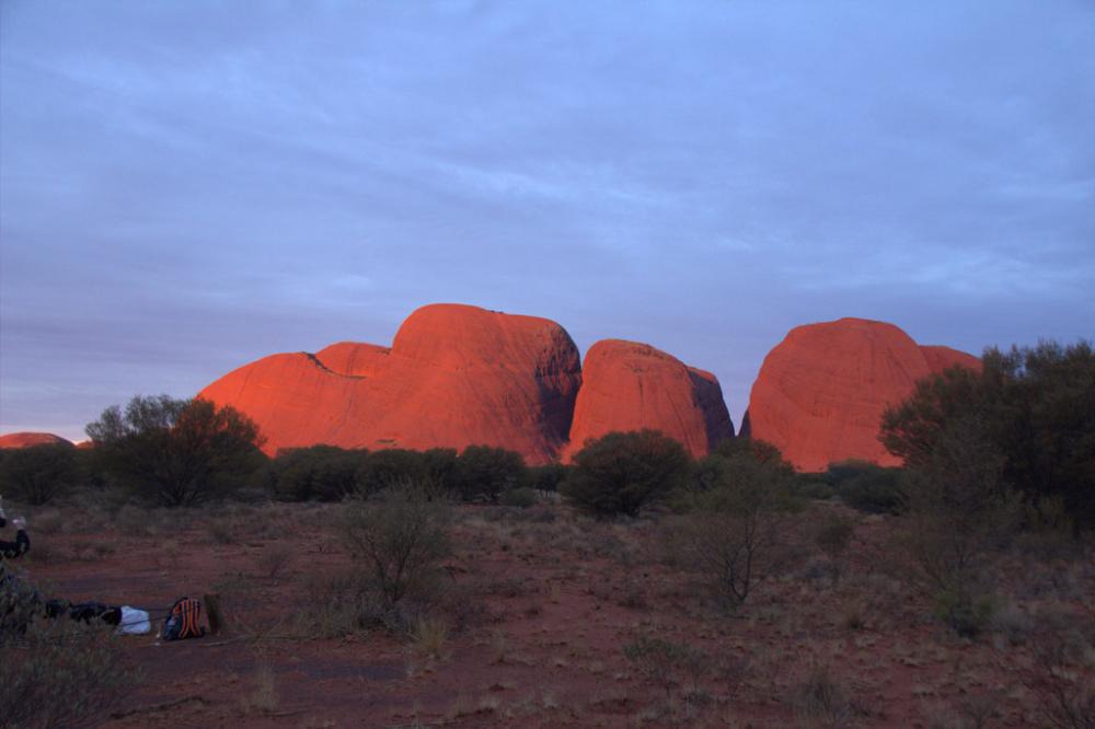 The Olgas at sunset