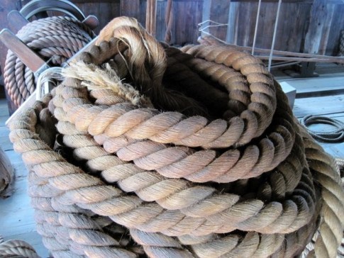 Coil of hemp or manilla rope