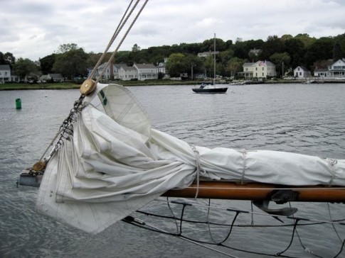 Bowsprit and sail aboard "Brilliant"