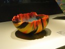 Bowl constructed from fused glass rods - Fine Art Museum, Montreal
