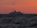 The ferry from Rimouski passes early in te morning