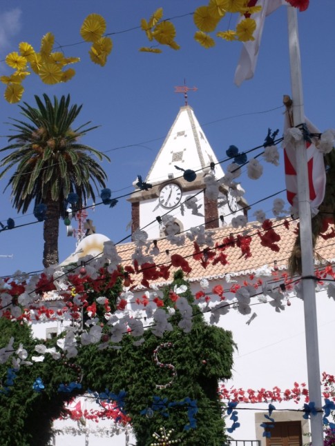 Church in Porto Santo decorated redy for the fieasta