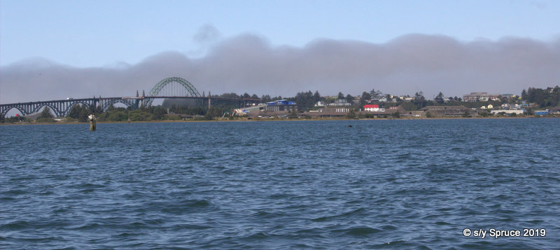 Fog on the bridge Newport.