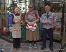 Generous shop keepers who gave us a couple of the Koi kites.