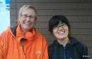 Sue and Yoshimi our English speaking friend in Saigo Dogo Island.