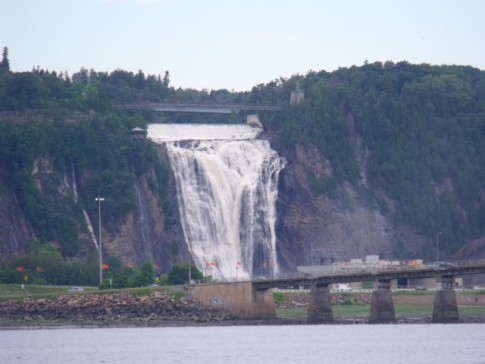 A waterfall near Quebec City, locals claim it is higher than Niagara... maybe so but a tad more narrow.
