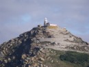 The Faro (lighthouse) at the summit of Islas Cies. An early morning hike to the Faro (lighthouse) at the summit of Isla Norte, Islas Cies. Energetic activities need to be done before the heat of the day makes exertion thoroughly unpleasant.