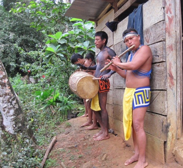 The so.und of traditional music greets us