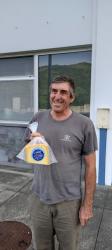 Andy pleased with th eone year old mature cheese