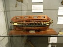 A model of a prison hulk at the museum. Used to house prisoners and warders until the island prisons were constructed.