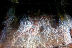 Pictographs in lue lips Cove