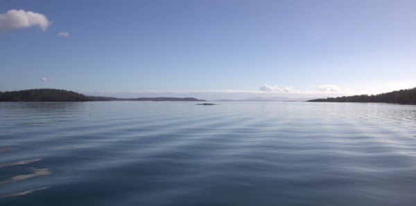 A view from our anchorage in Rechercher bay Tasmania