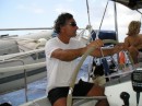Paul sailing Eira to St Eustatia.JPG