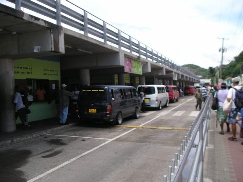 l  The Bus Station in St George- we catch the number 2 heading to Woburn- cost is 2 EC (85 cents US).JPG