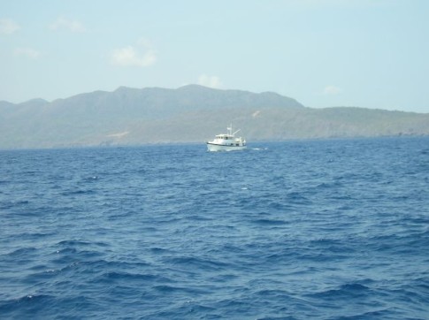 Adios Dominican Republic! Photo is of Dreamweaver heading towards the Mona Passage.