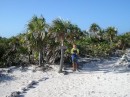 John and a minature Palm tree
