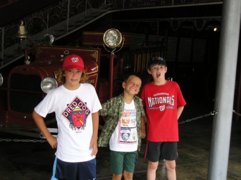 Daniel, John and Luke at the Ponce Firehouse!