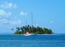 San Blas (Eastern Lemmon Cays ) – Looking out at Hiatus from shore. 