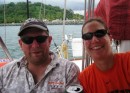 Panama City - Enjoying an anchor watch beer once arriving in Panama City. It didnt show up in the picture but it
