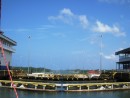 Canal Transit – We are in the Gatun lock before we downlock. Almost through!
