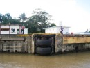 Canal Transit – The line toss in the Miraflores lock. 