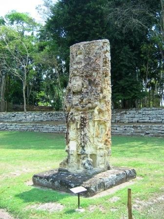 Copan Ruins, Honduras - classic stelae. Copan is known for the large number of stelae. 