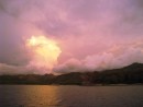 Bahia Santa Elena, Costa Rica - This bay is part of Santa Rosa National Park and was one of our favorite anchorages. Here, thunderclouds were rising as the sun was starting to set. 