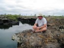 Kent watching the turtles swim at the Tunnels on Isabela Island.