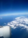 Flying over Galapagos Islands. 