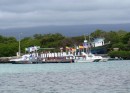Baltra harbor on Isabela Island. 
