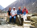 Ollantaytambo ruins - Heather, Kent, Kerry, Amy (with Wyatt). 