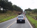 The Mexican drivers are terrible.  All of the highways that we have been on are just one lane each way like this road.  These gu