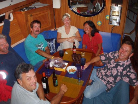 After the dinner we retired to Salacia to continue the festivities, downing several bottles of great Costco wine!