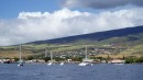 We tied to a mooring off Lahaina.  This is a roadsted anchorage with very little protection from wind and seas.  However, when w
