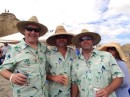 Dave, Mark & Phil in uniform at the beach party.