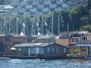Floating homes by the dozen
