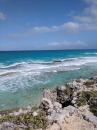 Exuma sound with large waves #2: This picture shows how the water runs off the coral between waves.  