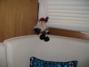Santa reposed in the dinette, no doubt waiting for milk and cookies ...