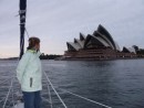 Alison in Sydney Harbor.