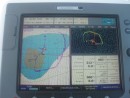 Beveridge Reef on our E-120 Nav Thingy. Note the radar picture of the reef!