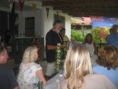 Niue: Commodore Kieth of  the Niue Yacht Club making birthday announcements at our August Birthdays party.