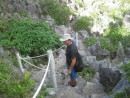 Niue: Allan on his way down to Togo Cavern.
